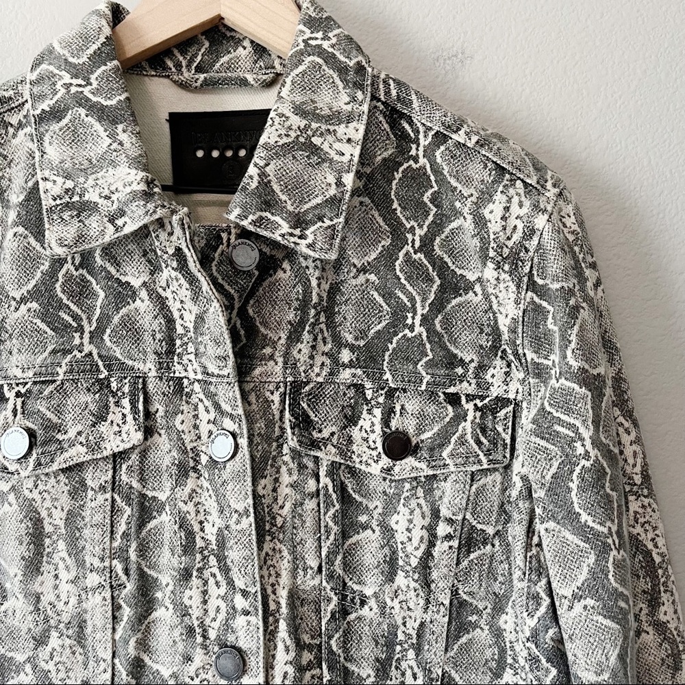 Blanknyc Snake Along Python Print Denim Jacket Bu… - image 7